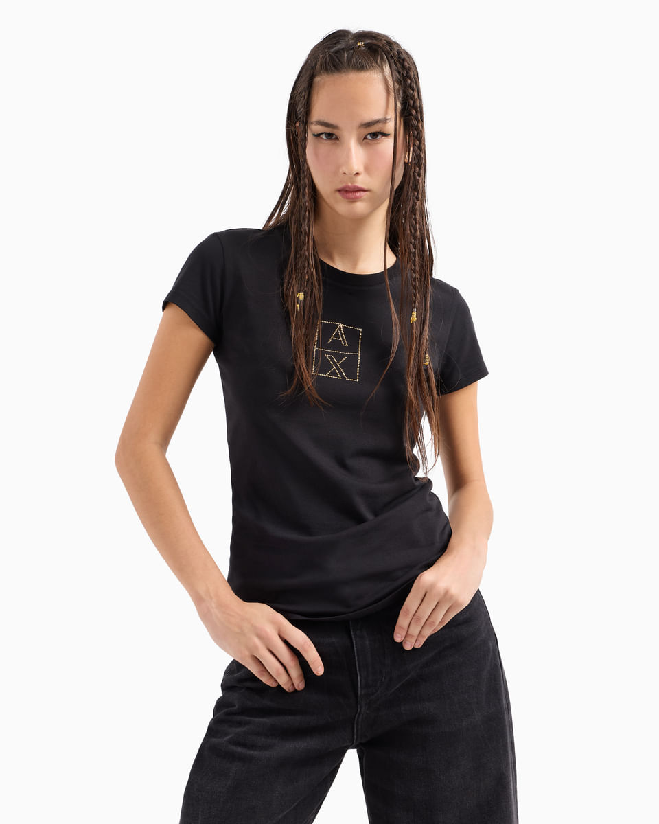 Telier Playera Fit Slim En Jersey De Algodón Stretch de Armani